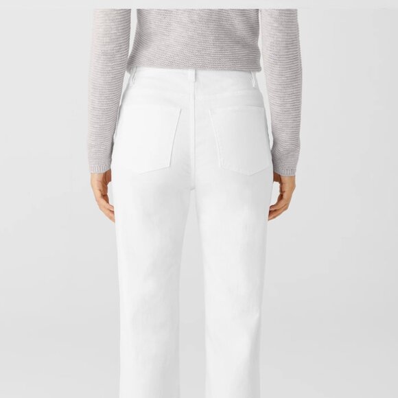 Eileen Fisher White High Waist Straight Ankle Jeans Size 22 NWT $178 - Picture 4 of 6